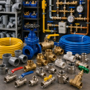 Plomberie, tuyaux, raccords, distribution eau et gaz